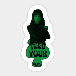 Feed Your Head (In Trippy Black and Green) Sticker